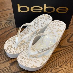 Bebe evalyn wedge sandals size 9